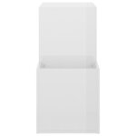 vidaXL Armoire à chaussures d’entrée blanc brillant bois ingénierie