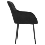 vidaXL Chaises à manger lot de 2 Noir Velours