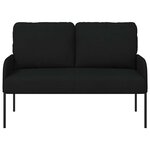 vidaXL Canapés avec coussin 110cm Noir Contreplaqué
