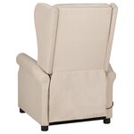 vidaXL Fauteuil de massage Crème Tissu