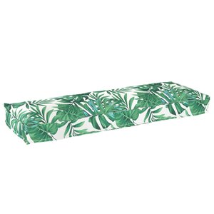 vidaXL Coussin de Palette pour Banc Style Feuille 120x40x8 cm Tissu Oxford