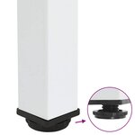vidaXL Pieds de table console 4 pièces Blanc 72-74 cm Acier