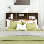 vidaXL Armoire de tête de lit Chêne fumé 140x19x103 5 cm