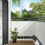 vidaXL Écran de balcon Blanc 100 x 400 cm Tissu Oxford