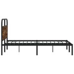 vidaXL Cadre de lit sans matelas 140x190 cm chêne fumé bois ingénierie