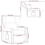 vidaXL Fauteuil inclinable Gris foncé Tissu