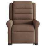 vidaXL Fauteuil de massage inclinable Marron Tissu