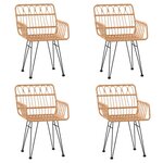 vidaXL Ensemble à manger de jardin 5Pièces Résine tressée