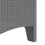 vidaXL Set de 4 chaises de jardin avec coussins gris clair poly rattan