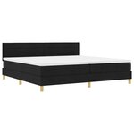 vidaXL Lit à ressorts avec matelas Noir 200 x 200 cm tissu