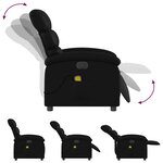 vidaXL Fauteuil de massage inclinable électrique noir similicuir