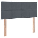 vidaXL Lit de Rangement avec matelas Gris foncé 120 x 200 cm Velours