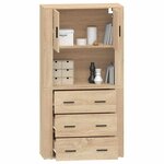 vidaXL Buffet haut Chêne sonoma Bois d'ingénierie