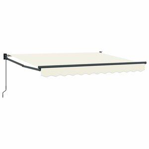 vidaXL Auvent rétractable Crème 3 x 2 m 100 Polyester et Aluminium