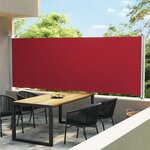 vidaXL Auvent latéral rétractable de patio 600x170 cm Rouge