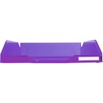 Corbeille À Courrier Combo Midi Translucide Grainé Linicolor - Violet - X 6 - Exacompta