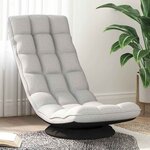 VidaXL Fauteuil de sol pivotant gris nuage 70x51x79 cm tissu