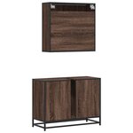 vidaXL Ensemble de meubles de salle de bain 2 Pièces Chêne marron