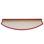 vidaXL Tapis d'escalier 20 pièces 65 x 24 x 4 cm Rouge Demi-rond Grand