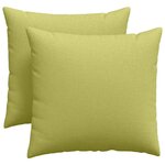 vidaXL Coussins de canapé 2 Pièces Vert clair 45 x 45 cm tissu