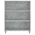 vidaXL Buffet haut Gris béton 69 5x34x180 cm Bois d'ingénierie