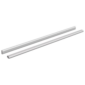 vidaXL Tige de placard 2 Pièces Argenté 764 x 15 x 29 mm
