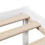 vidaXL Lit bibliothèque sans matelas blanc 160x200 cm bois pin massif