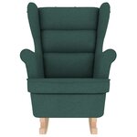 vidaXL Chaise à bascule vert foncé 74x90x102 cm tissu