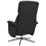 vidaXL Fauteuil inclinable avec repose-pieds noir tissu