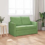 vidaXL Canapé-Lit Vert clair 204 x 122 x 60 cm Velours