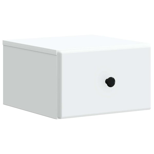 vidaXL Cabinet de chevet mural avec tiroir Blanc 34 5 x 33 x 20 cm