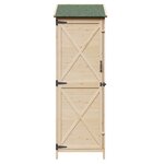 vidaXL Abri de jardin avec toit Naturel 59 5 x 56 x 176 5 cm