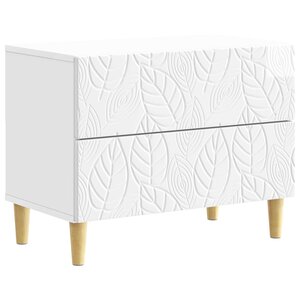 vidaXL Table de chevet Blanc brillant 62 x 34 5 x 48 cm