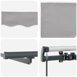 vidaXL Store rétractable avec LED Clair 350x250 cm