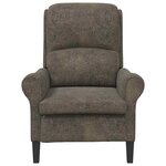 vidaXL fauteuil Gris foncé 76 x 94 x 102 cm Simili cuir