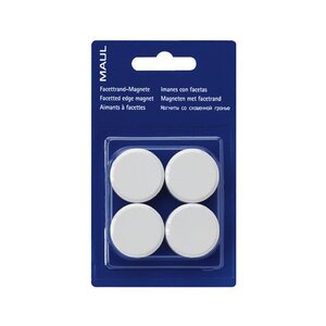 Blister de 4 Aimants ronds MAULpro 30 mm Puissance 0 6 kg Blanc MAUL