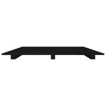 vidaXL Cadre de lit Noir 75x190 cm Bois de pin massif