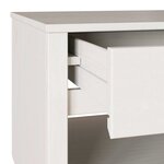 vidaXL Table basse Drammen Blanc 99 x 55 x 45 cm Bois massif en pin