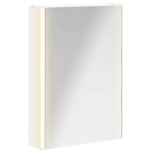 vidaXL Armoire Miroir de Salle de Bain Blanc 43 x 11 5 x 60 5 cm