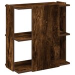 vidaXL Bibliothèque 3 niveaux chêne fumé 60x30x60 cm bois d'ingénierie