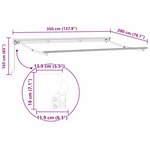 vidaXL Auvent Manuel Blanc 3.5 x 2 m