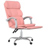 vidaXL Fauteuil inclinable de bureau Rose Similicuir