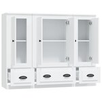 vidaXL Buffets 3 Pièces blanc bois d'ingénierie