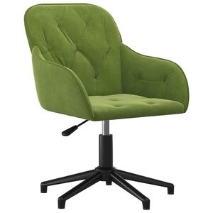 Chaise fauteuil siège pivotante de bureau informatique étude clairvelours vert 02_0024185