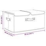 vidaXL Boîtes de rangement 2 Pièces Tissu 50x30x25 cm Crème