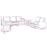 vidaXL Ensemble de canapés 3 Pièces jaune clair tissu