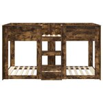 vidaXL Lit Superposé pour Enfants Chêne fumé 80 x 200 cm