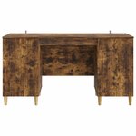 vidaXL Bureau Chêne fumé 142 5 x 50 x 75 cm Bois d'ingénierie