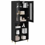 vidaXL Haut Armoire Chêne noir 69 5 x 34 x 180 cm