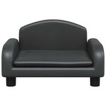 vidaXL Canapé pour enfants noir 50x40x30 cm similicuir